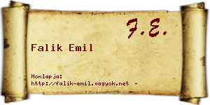 Falik Emil névjegykártya